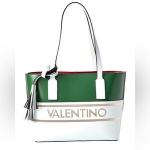 VALENTINO "only used ONCE" PRINCE LAVORO LEATHER TOTE IN WHITE